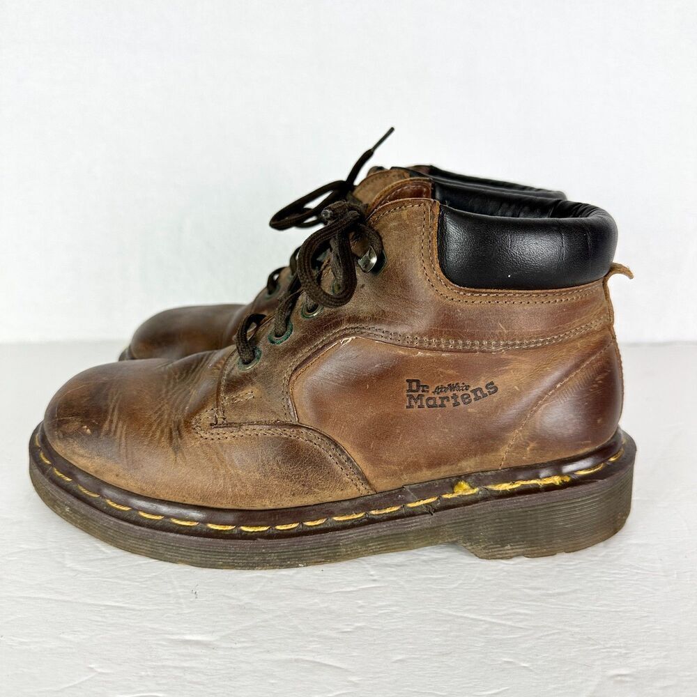 Dr Martens Vintage Kids England Leather Ankle Boots Size 3 Brown